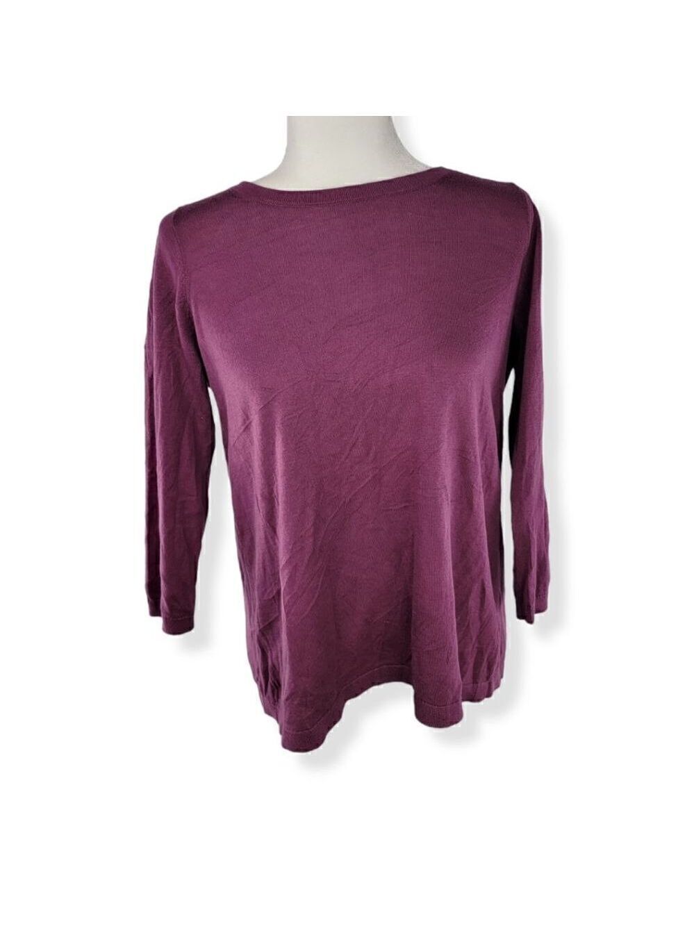 Loft Outlet Purple Knit Shirt 3/4 sleeve XS